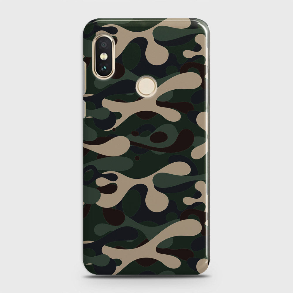 Xiaomi Redmi Note 5 AI Dual Camera Cover - Camo Series - Dark Green Design - Matte Finish - Snap On Hard Case with LifeTime Colors Guarantee