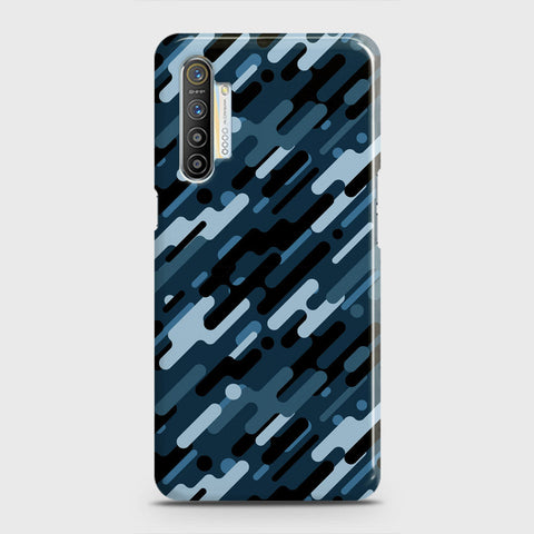 Realme X2 Cover - Camo Series 3 - Black & Blue Design - Matte Finish - Snap On Hard Case with LifeTime Colors Guarantee