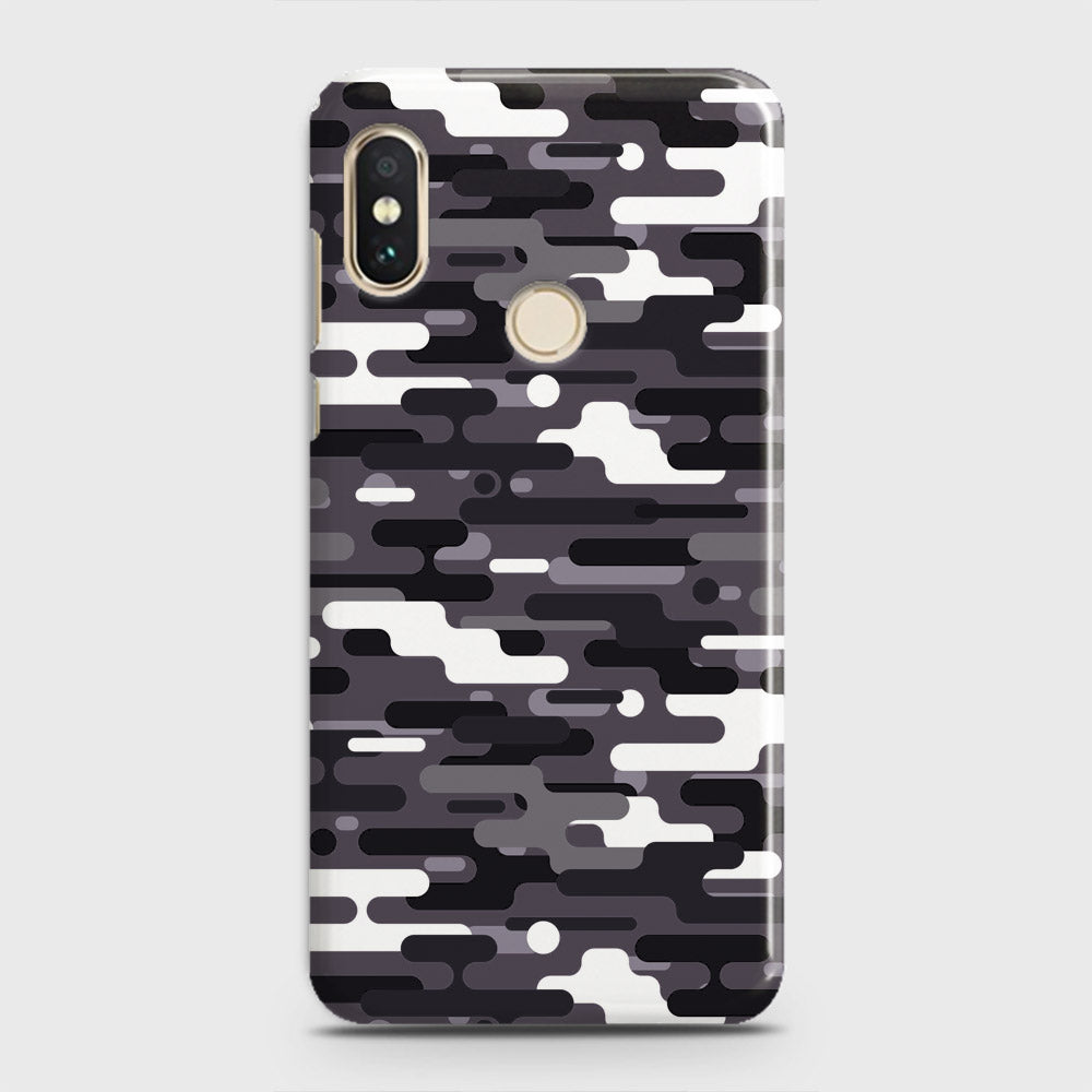 Xiaomi Redmi Note 5 AI Dual Camera Cover - Camo Series 2 - Black & White Design - Matte Finish - Snap On Hard Case with LifeTime Colors Guarantee