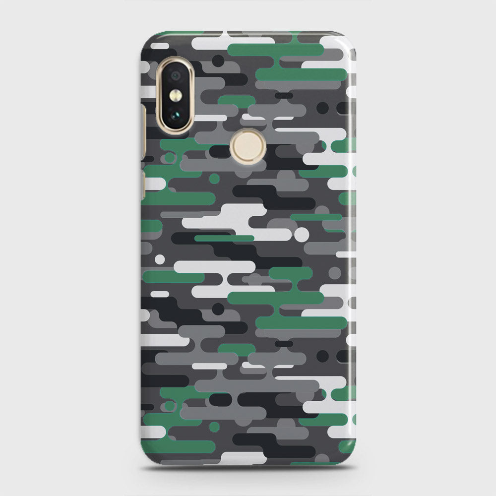 Xiaomi Redmi Note 5 AI Dual Camera Cover - Camo Series 2 - Green & Grey Design - Matte Finish - Snap On Hard Case with LifeTime Colors Guarantee