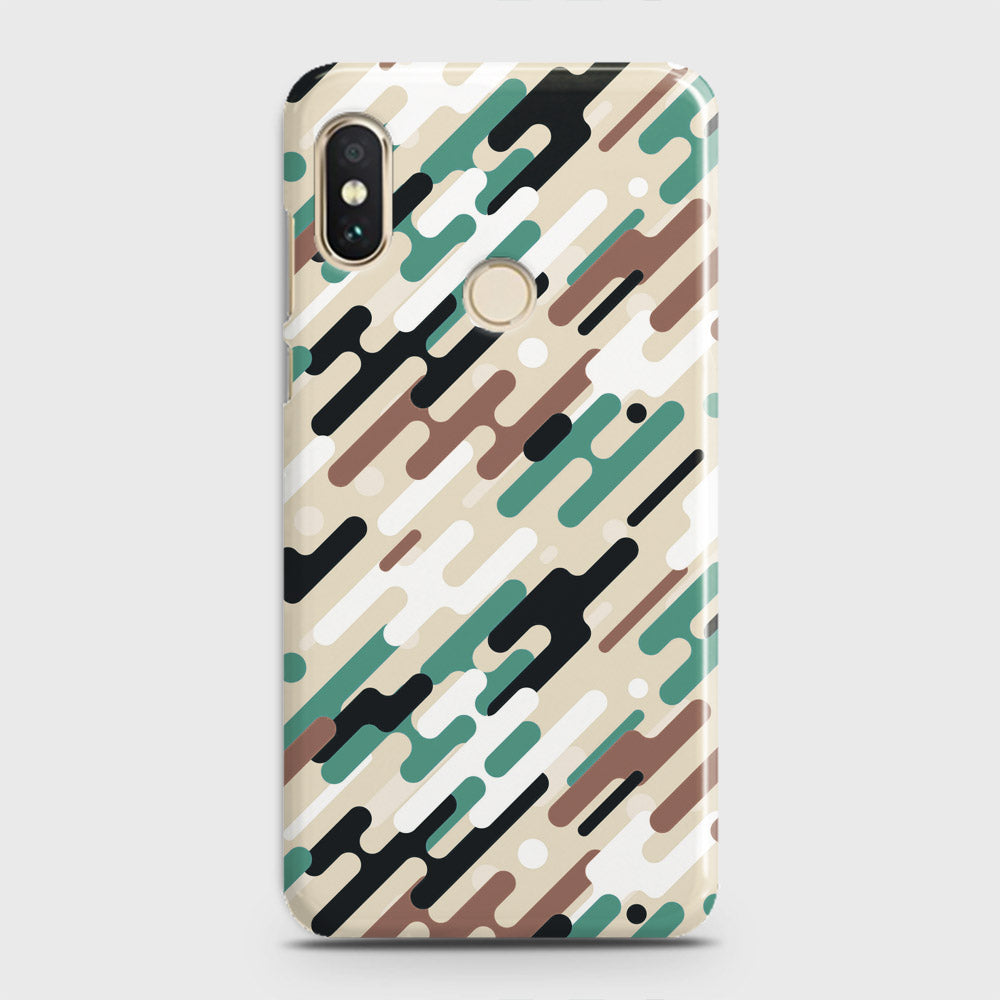 Xiaomi Redmi Note 5 AI Dual Camera Cover - Camo Series 3 - Black & Brown Design - Matte Finish - Snap On Hard Case with LifeTime Colors Guarantee