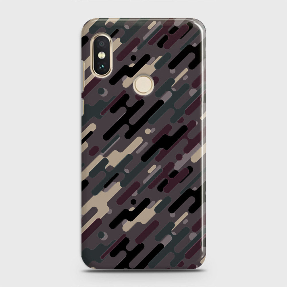 Xiaomi Redmi Note 5 AI Dual Camera Cover - Camo Series 3 - Red & Brown Design - Matte Finish - Snap On Hard Case with LifeTime Colors Guarantee