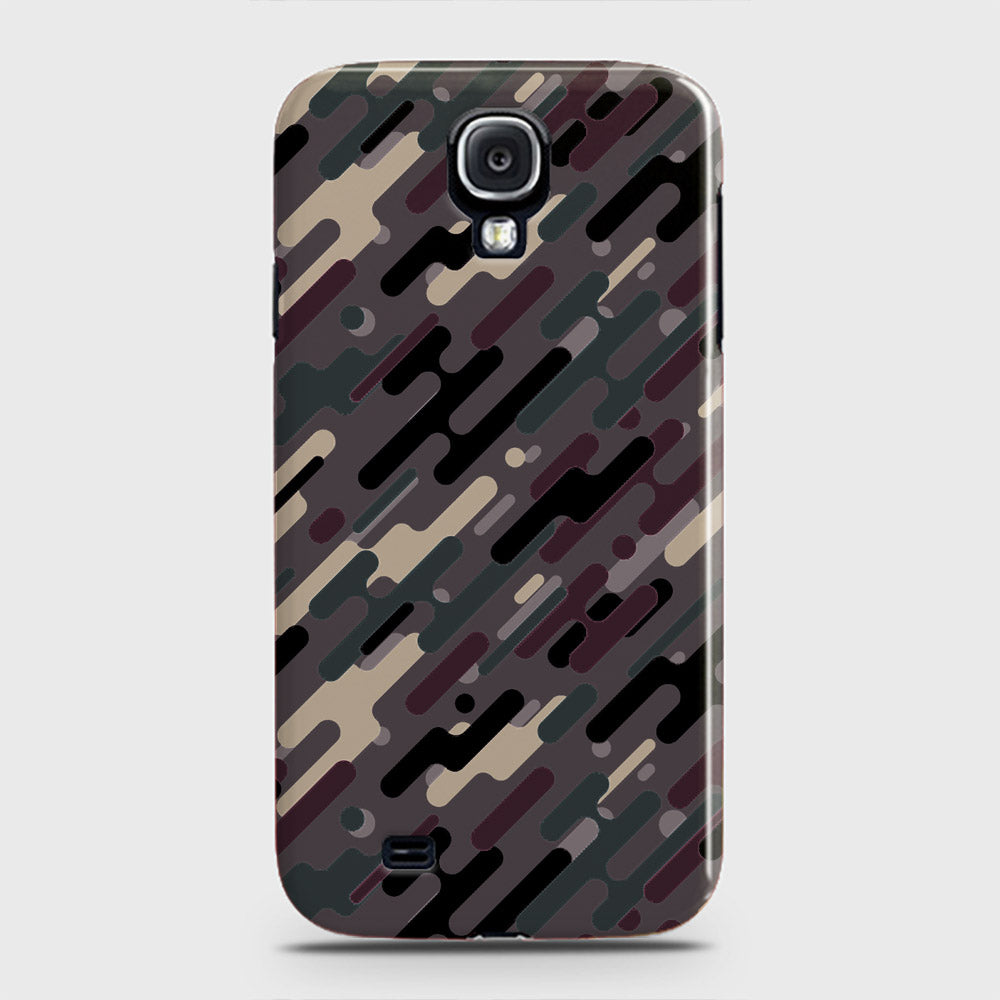 Samsung Galaxy S4 Cover - Camo Series 3 - Red & Brown Design - Matte Finish - Snap On Hard Case with LifeTime Colors Guarantee (Fast Delivery)