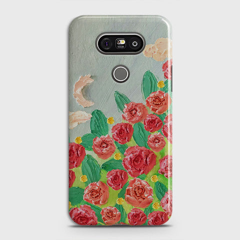 LG G5 Cover - Floral Series  - Design 10 - Red & Green - Matte Finish - Snap On Hard Case with LifeTime Colors Guarantee