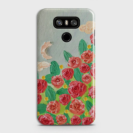 LG G6 Cover - Floral Series  - Design 10 - Red & Green - Matte Finish - Snap On Hard Case with LifeTime Colors Guarantee