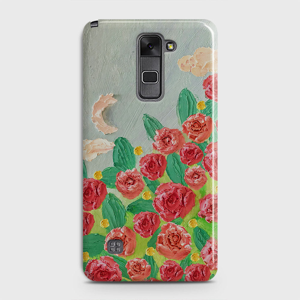 LG Stylus 2 / Stylus 2 Plus / Stylo 2 / Stylo 2 Plus Cover - Floral Series  - Design 10 - Red & Green - Matte Finish - Snap On Hard Case with LifeTime Colors Guarantee