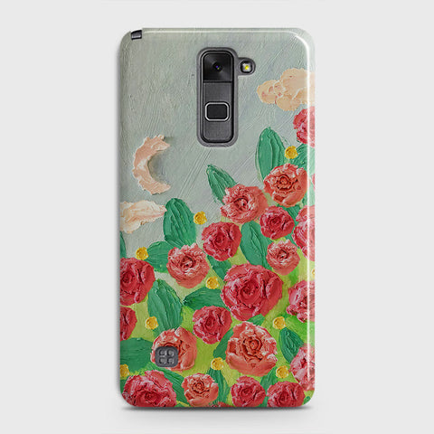 LG Stylus 2 / Stylus 2 Plus / Stylo 2 / Stylo 2 Plus Cover - Floral Series  - Design 10 - Red & Green - Matte Finish - Snap On Hard Case with LifeTime Colors Guarantee