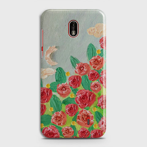 Nokia 1 Plus Cover - Floral Series - Design 10 - Red & Green - Matte Finish - Snap On Hard Case with LifeTime Colors Guarantee