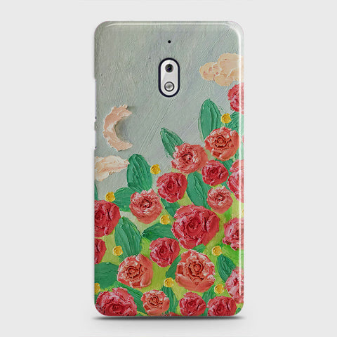 Nokia 2.1 Cover - Floral Series - Design 10 - Red & Green - Matte Finish - Snap On Hard Case with LifeTime Colors Guarantee