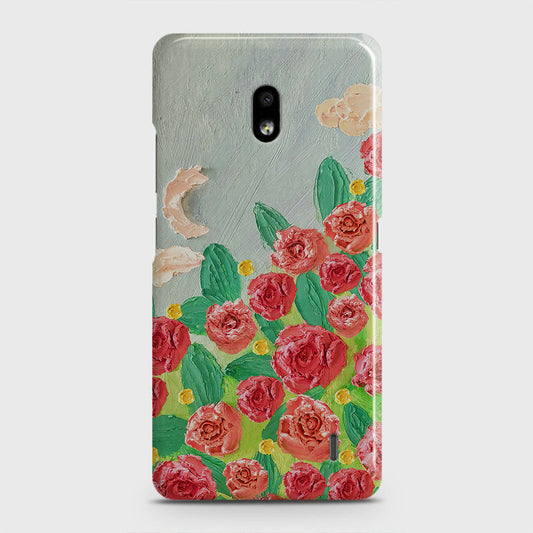 Nokia 2.2 Cover - Floral Series - Design 10 - Red & Green - Matte Finish - Snap On Hard Case with LifeTime Colors Guarantee