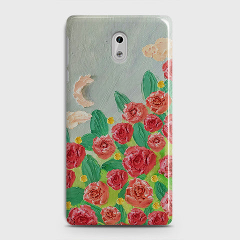 Nokia 3 Cover - Floral Series - Design 10 - Red & Green - Matte Finish - Snap On Hard Case with LifeTime Colors Guarantee