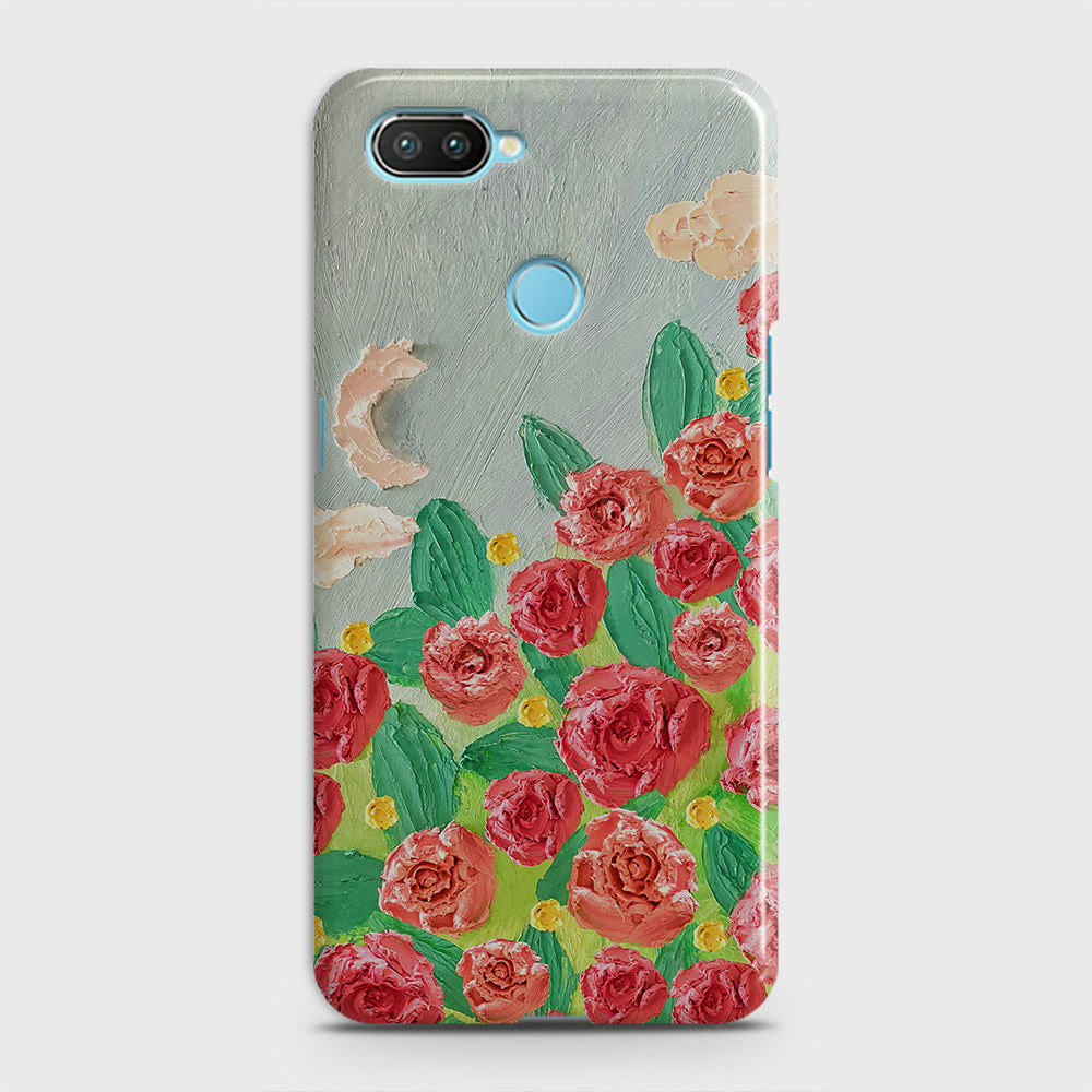 Realme 2 Cover - Floral Series - Design 10 - Red & Green - Matte Finish - Snap On Hard Case with LifeTime Colors Guarantee