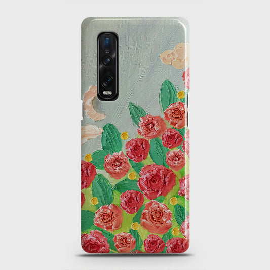 Oppo Find X2 Pro Cover - Floral Series - Design 10 - Red & Green - Matte Finish - Snap On Hard Case with LifeTime Colors Guarantee