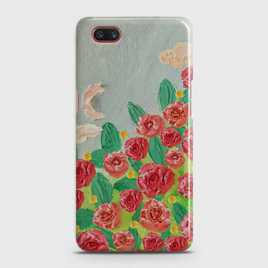 Realme C2 with out flash Forest hole Cover - Floral Series - Design 10 - Red & Green - Matte Finish - Snap On Hard Case with LifeTime Colors Guarantee