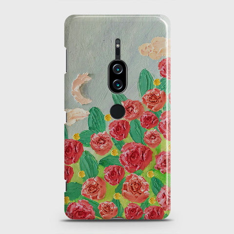 Sony Xperia XZ2 Premium Cover - Floral Series - Design 10 - Red & Green - Matte Finish - Snap On Hard Case with LifeTime Colors Guarantee