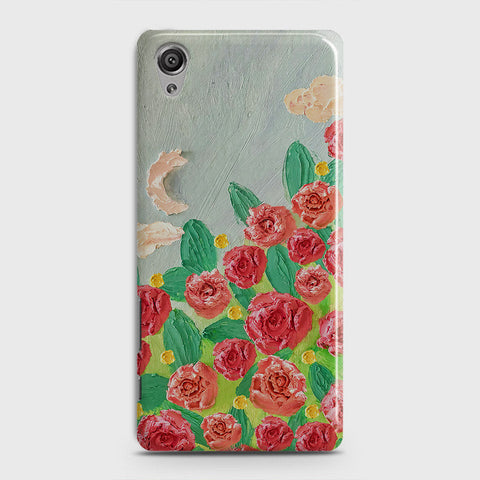 Sony Xperia XA Cover - Floral Series - Design 10 - Red & Green - Matte Finish - Snap On Hard Case with LifeTime Colors Guarantee