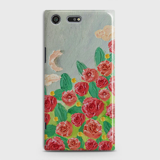 Sony Xperia XZ Premium Cover - Floral Series - Design 10 - Red & Green - Matte Finish - Snap On Hard Case with LifeTime Colors Guarantee