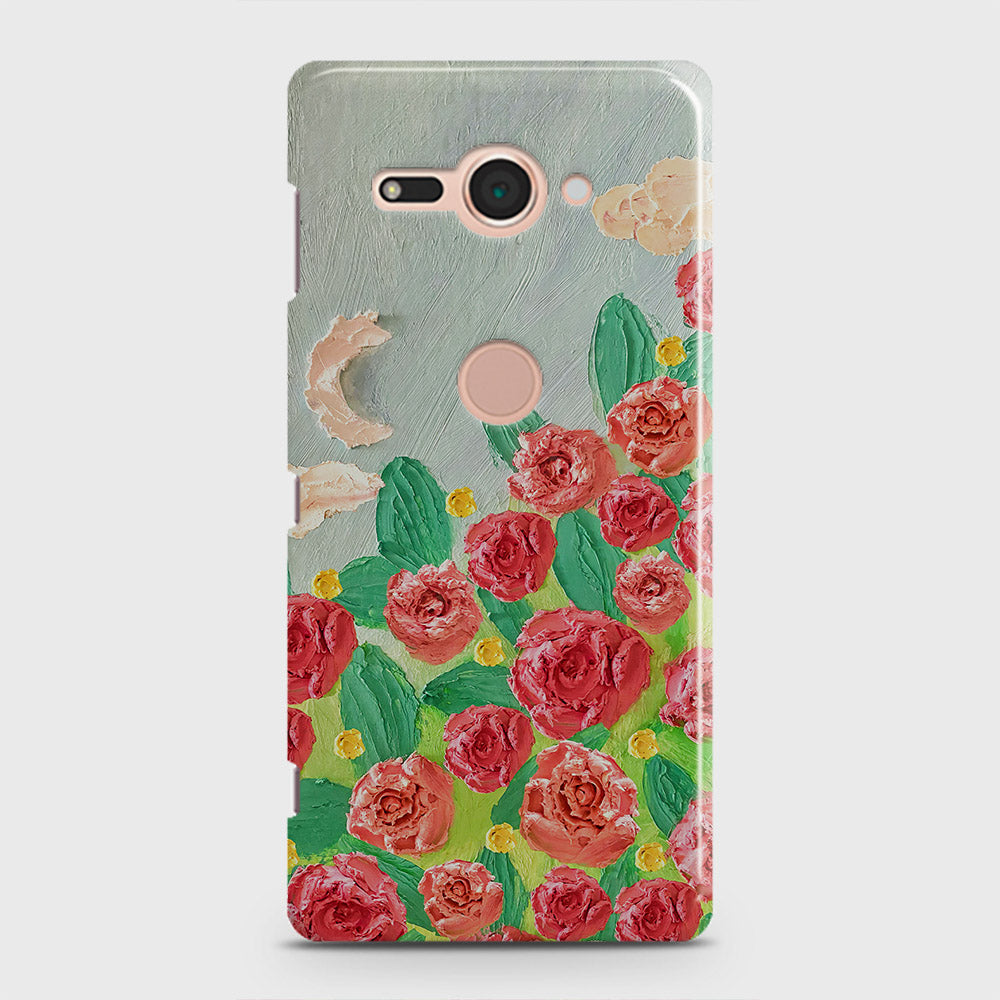 Sony Xperia XZ2 Compact Cover - Floral Series - Design 10 - Red & Green - Matte Finish - Snap On Hard Case with LifeTime Colors Guarantee