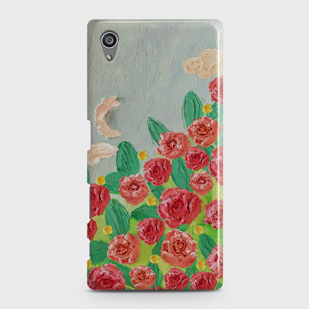 Sony Xperia Z5 Cover - Floral Series - Design 10 - Red & Green - Matte Finish - Snap On Hard Case with LifeTime Colors Guarantee