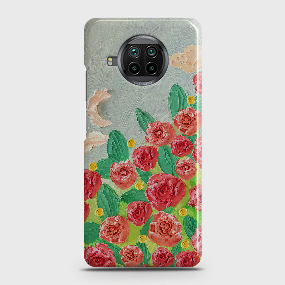 Xiaomi Mi 10T Lite Cover - Floral Series - Design 10 - Red & Green - Matte Finish - Snap On Hard Case with LifeTime Colors Guarantee