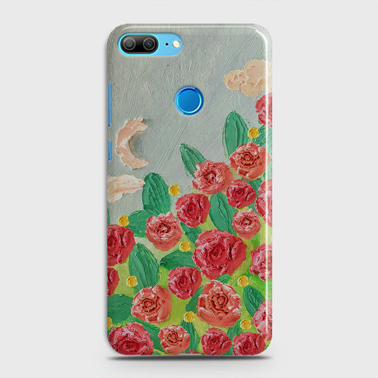 Huawei Honor 10 Cover - Floral Series - Design 10 - Red & Green - Matte Finish - Snap On Hard Case with LifeTime Colors Guarantee