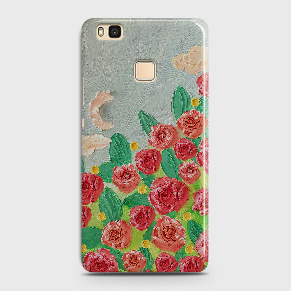 Huawei P9 Lite Cover - Floral Series - Design 10 - Red & Green - Matte Finish - Snap On Hard Case with LifeTime Colors Guarantee