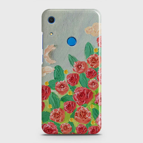 Huawei Y6s 2019 Cover - Floral Series - Design 10 - Red & Green - Matte Finish - Snap On Hard Case with LifeTime Colors Guarantee