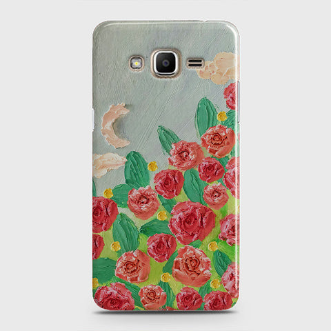 Samsung Galaxy Grand Prime Cover - Floral Series - Design 10 - Red & Green - Matte Finish - Snap On Hard Case with LifeTime Colors Guarantee