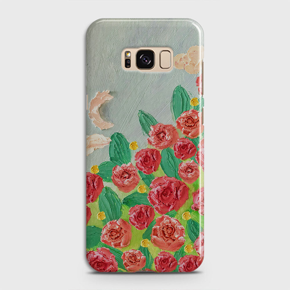 Samsung Galaxy S8 Plus Cover - Floral Series - Design 10 - Red & Green - Matte Finish - Snap On Hard Case with LifeTime Colors Guarantee