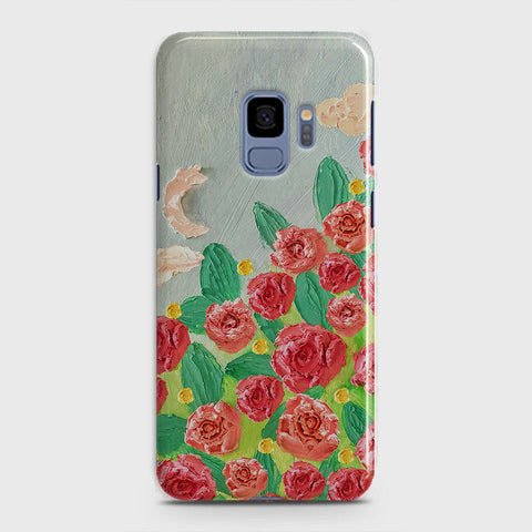 Samsung Galaxy S9 Cover - Floral Series - Design 10 - Red & Green - Matte Finish - Snap On Hard Case with LifeTime Colors Guarantee