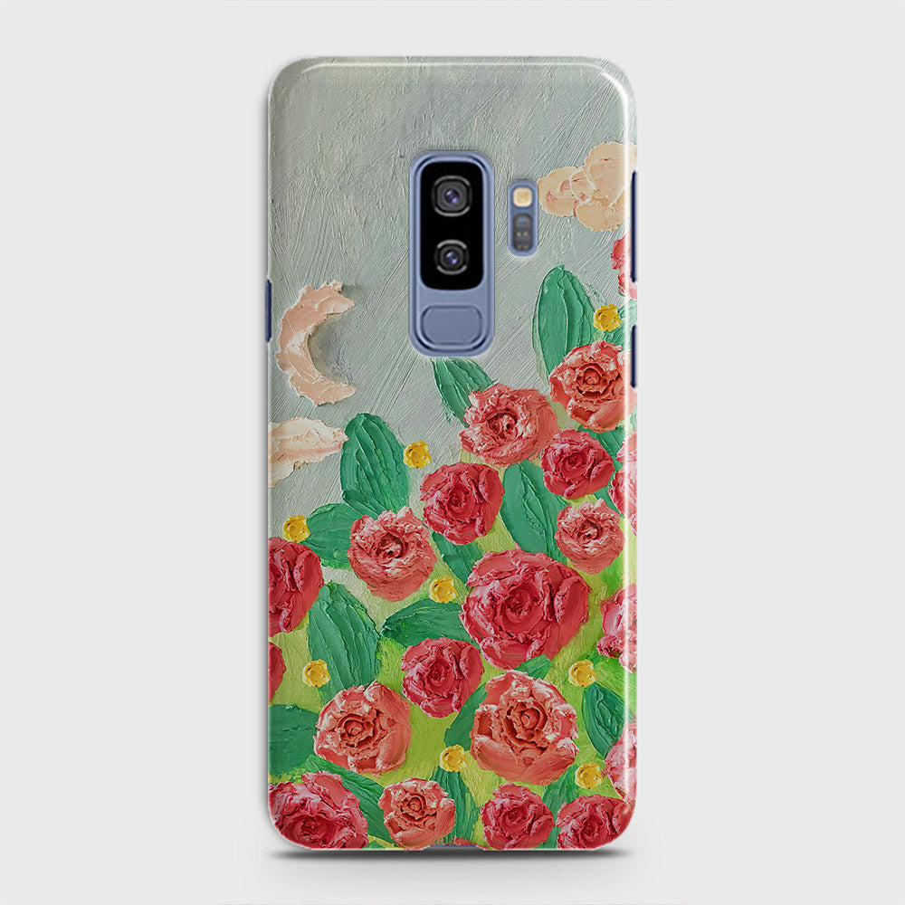 Samsung Galaxy S9 Plus Cover - Floral Series - Design 10 - Red & Green - Matte Finish - Snap On Hard Case with LifeTime Colors Guarantee