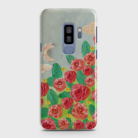 Samsung Galaxy S9 Plus Cover - Floral Series - Design 10 - Red & Green - Matte Finish - Snap On Hard Case with LifeTime Colors Guarantee