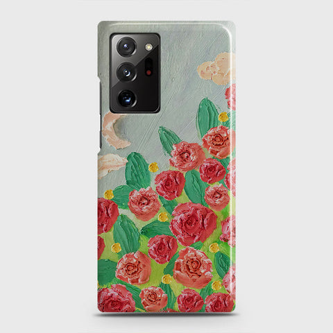 Samsung Galaxy Note 20 Ultra Cover - Floral Series - Design 10 - Red & Green - Matte Finish - Snap On Hard Case with LifeTime Colors Guarantee