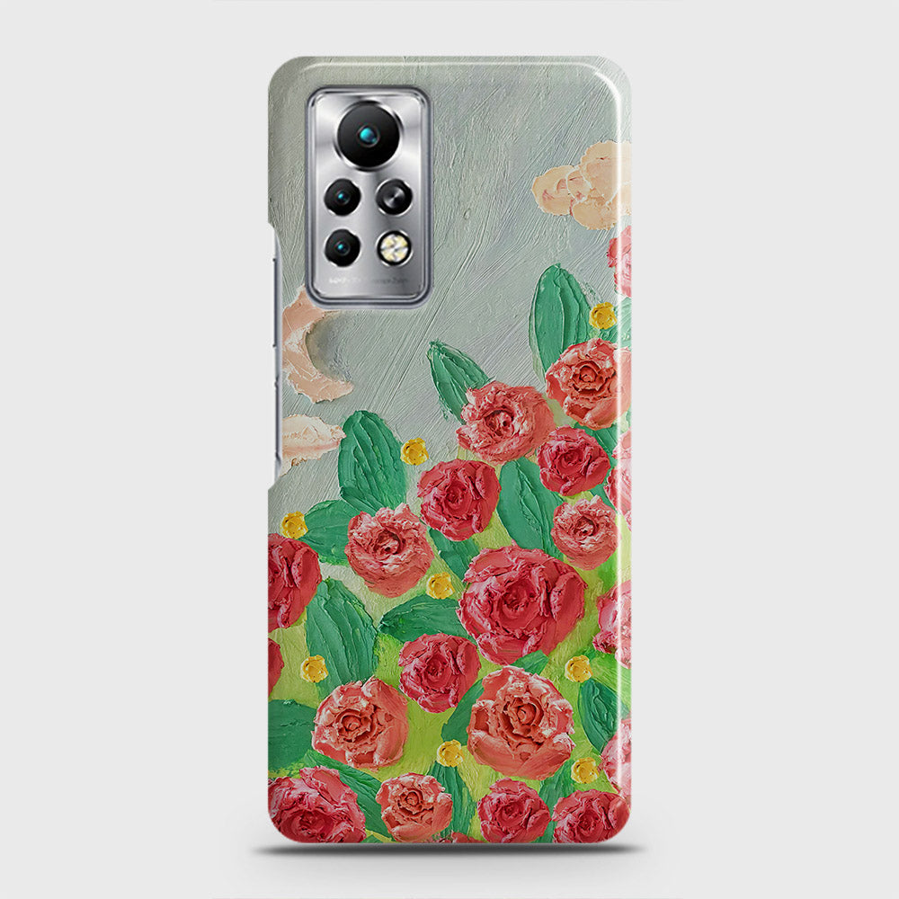 Infinix Note 11 Pro Cover - Floral Series - Design 10 - Red & Green - Matte Finish - Snap On Hard Case with LifeTime Colors Guarantee