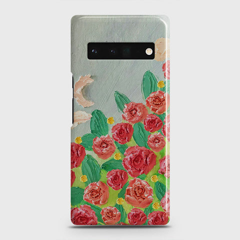 Google Pixel 6 Pro Cover - Floral Series - Design 10 - Red & Green - Matte Finish - Snap On Hard Case with LifeTime Colors Guarantee