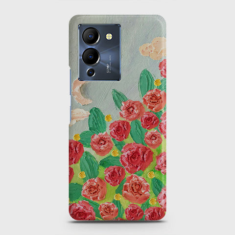 Infinix Note 12 G96 Cover - Floral Series - Design 10 - Red & Green - Matte Finish - Snap On Hard Case with LifeTime Colors Guarantee