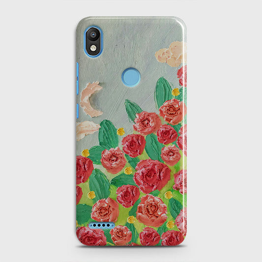 Infinix Smart 2 / X5515 Cover - Floral Series - Design 10 - Red & Green - Matte Finish - Snap On Hard Case with LifeTime Colors Guarantee