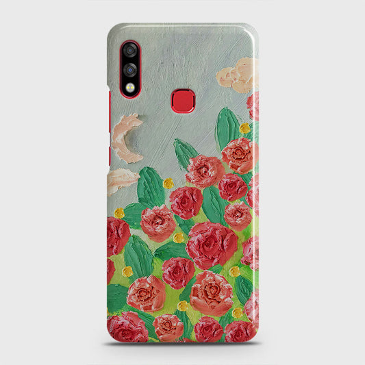 Infinix Hot 7 Pro Cover - Floral Series - Design 10 - Red & Green - Matte Finish - Snap On Hard Case with LifeTime Colors Guarantee