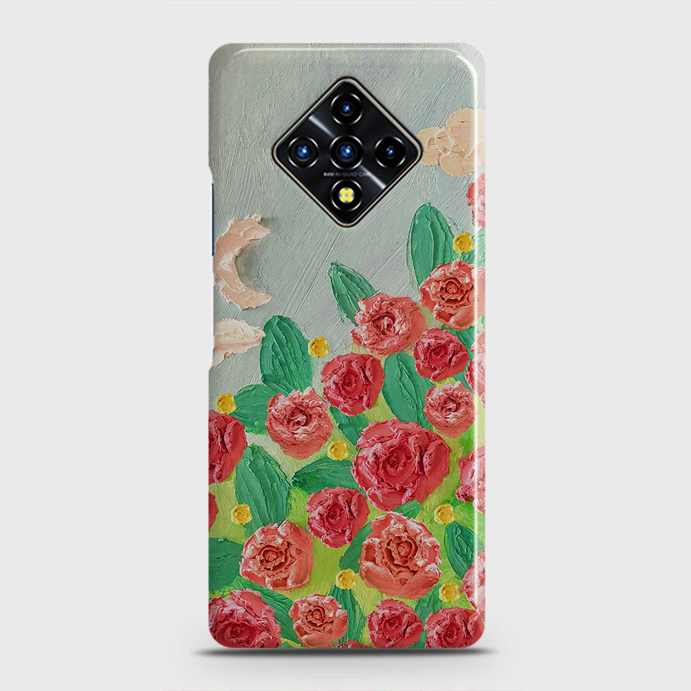 Infinix Zero 8 Cover - Floral Series - Design 10 - Red & Green - Matte Finish - Snap On Hard Case with LifeTime Colors Guarantee