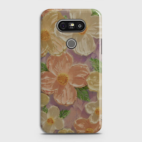 LG G5 Cover - Floral Series  - Design 11 - White & Green - Matte Finish - Snap On Hard Case with LifeTime Colors Guarantee