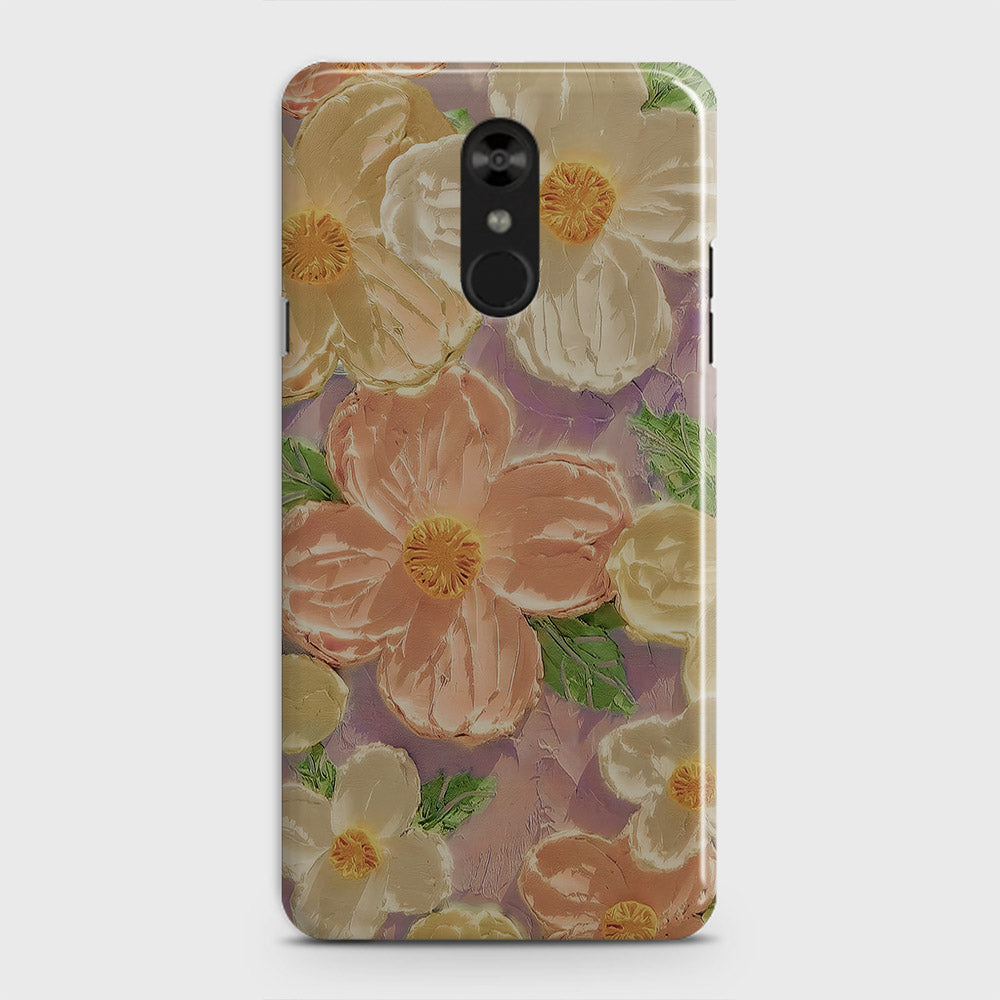 LG Stylo 4 Cover - Floral Series  - Design 11 - White & Green - Matte Finish - Snap On Hard Case with LifeTime Colors Guarantee