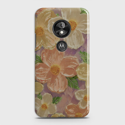 Motorola Moto E5 / G6 Play Cover - Floral Series - Design 11 - White & Green - Matte Finish - Snap On Hard Case with LifeTime Colors Guarantee