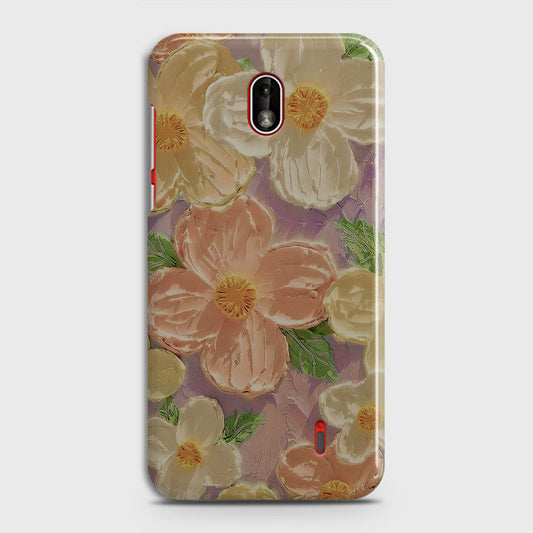 Nokia 1 Plus Cover - Floral Series - Design 11 - White & Green - Matte Finish - Snap On Hard Case with LifeTime Colors Guarantee