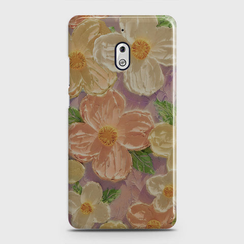 Nokia 2.1 Cover - Floral Series - Design 11 - White & Green - Matte Finish - Snap On Hard Case with LifeTime Colors Guarantee