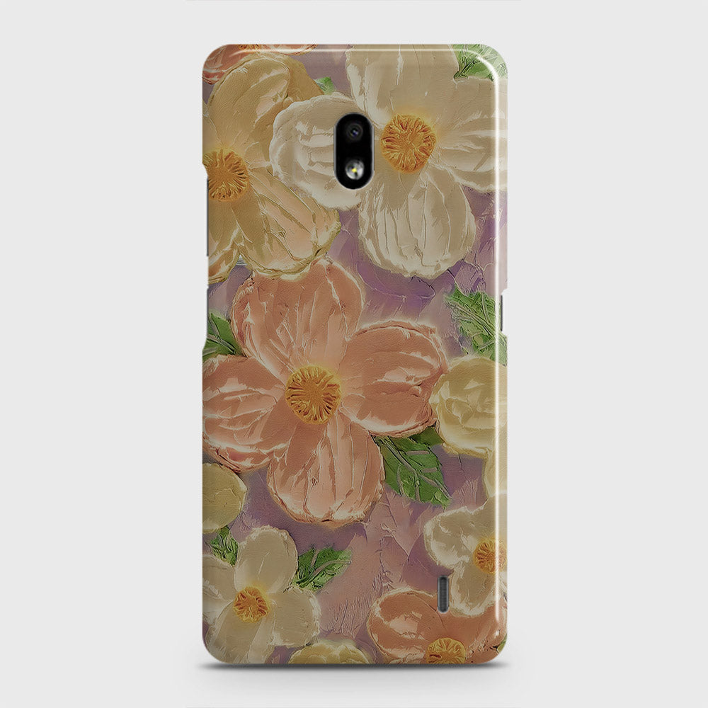 Nokia 2.2 Cover - Floral Series - Design 11 - White & Green - Matte Finish - Snap On Hard Case with LifeTime Colors Guarantee