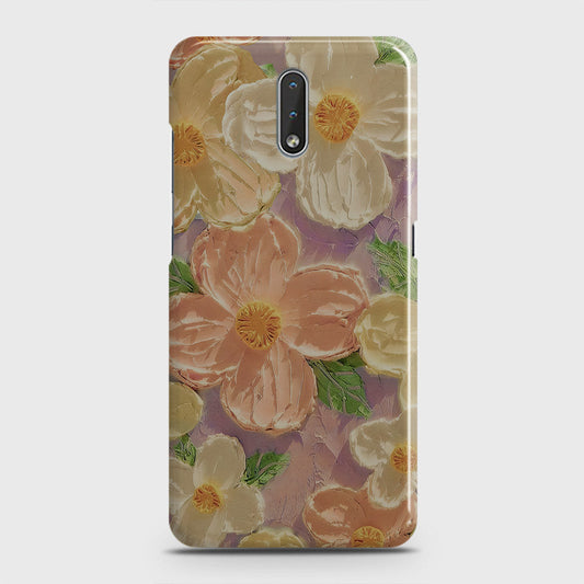 Nokia 2.3 Cover - Floral Series - Design 11 - White & Green - Matte Finish - Snap On Hard Case with LifeTime Colors Guarantee