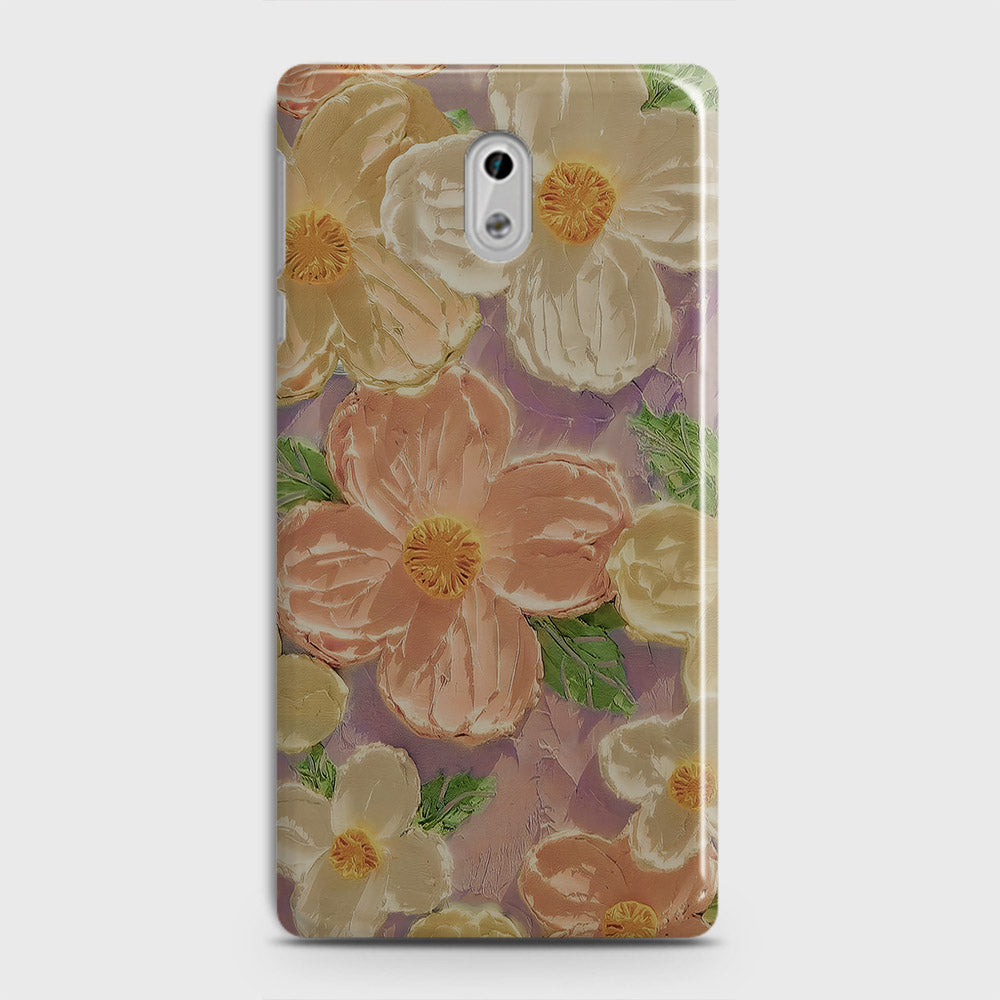 Nokia 3 Cover - Floral Series - Design 11 - White & Green - Matte Finish - Snap On Hard Case with LifeTime Colors Guarantee