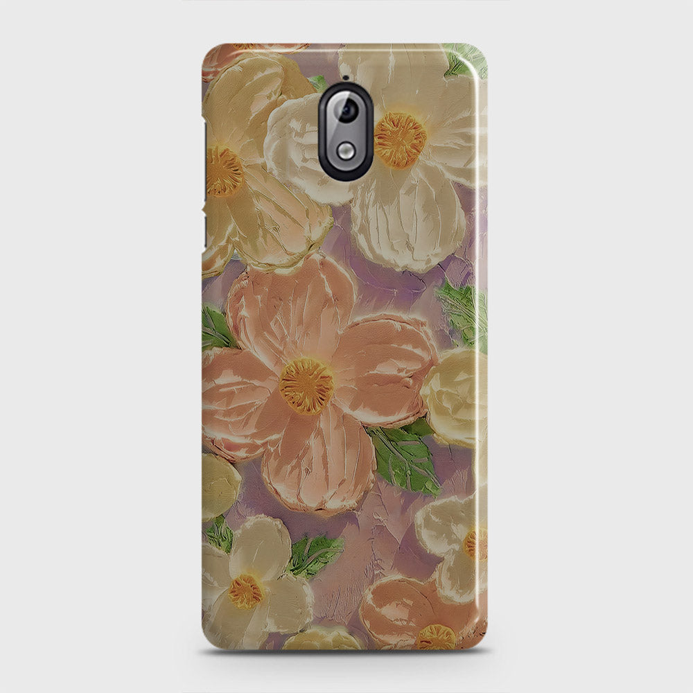 Nokia 3.1 Cover - Floral Series - Design 11 - White & Green - Matte Finish - Snap On Hard Case with LifeTime Colors Guarantee