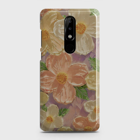 Nokia 3.1 Plus Cover - Floral Series - Design 11 - White & Green - Matte Finish - Snap On Hard Case with LifeTime Colors Guarantee