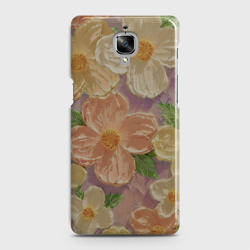 OnePlus 3  Cover - Floral Series - Design 11 - White & Green - Matte Finish - Snap On Hard Case with LifeTime Colors Guarantee